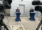 Pressekonferenz zur Eröffnung der kTA am 12.01.2022, links Präsident Axel Ströhlein, rechts Innenminister Joachim Herrmann