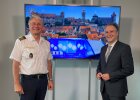 Besuch Polizeipräsidium Mittelfranken am 19.07.2021, links Polizeipräsident Fertinger, rechts Präsident Ströhlein